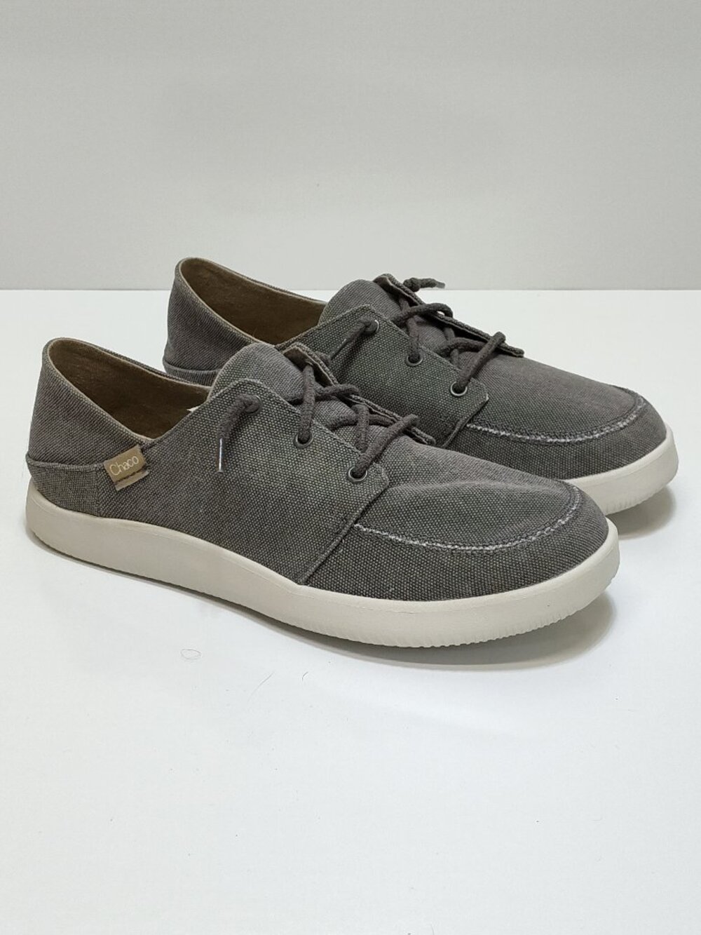 Chaco Chillos Sneaker Men Size 8 Gray Canvas Collapsible Fold Down Heel Luvseat